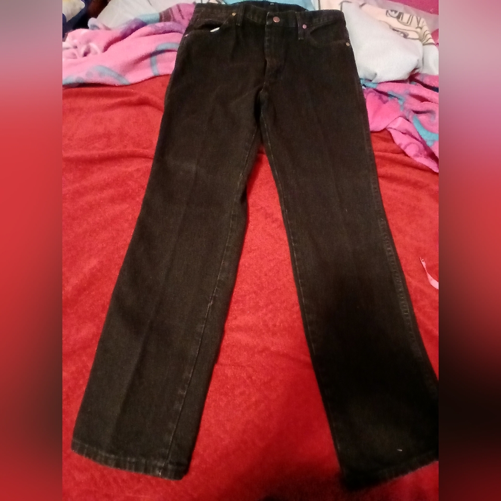 Wrangler Men's Straight Leg Black Jeans